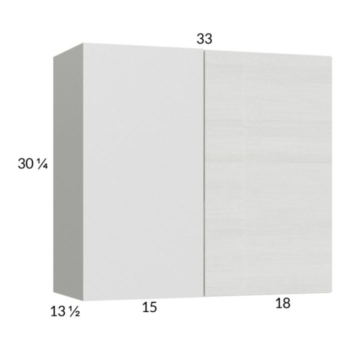 RTA Euro White Grain 33" x 30-1/4" Blind Corner Wall Cabinet