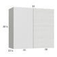 RTA Euro White Grain 33" x 30-1/4" Blind Corner Wall Cabinet with 1 Finished End Panel