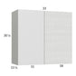 RTA Euro White Grain 33" x 30-1/4" Blind Corner Wall Cabinet with 2 Finished End Panels