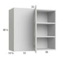 RTA Euro White Grain 33" x 30-1/4" Blind Corner Wall Cabinet with 2 Finished End Panels