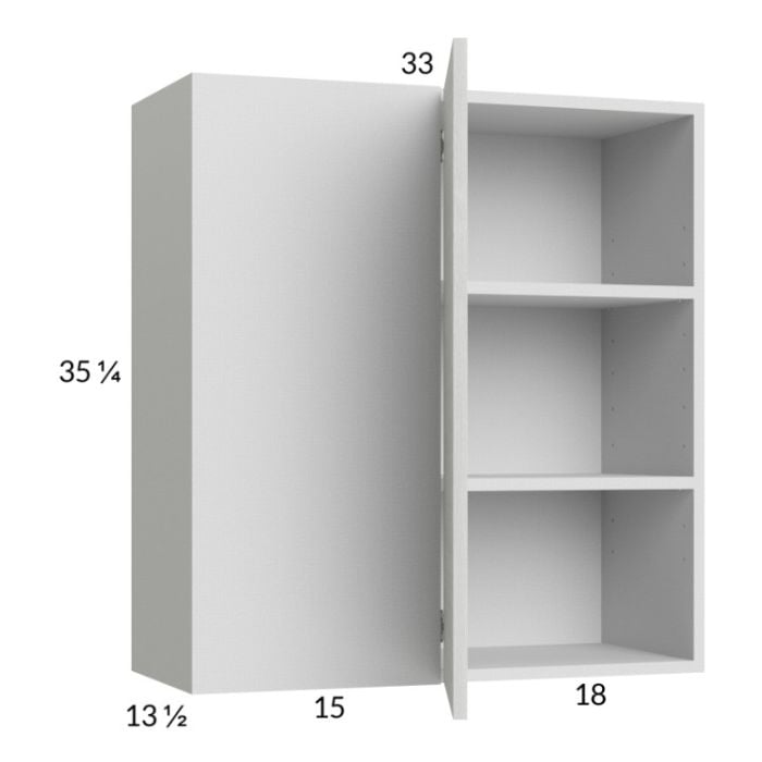 RTA Euro White Grain 33" x 35-1/4" Blind Corner Wall Cabinet