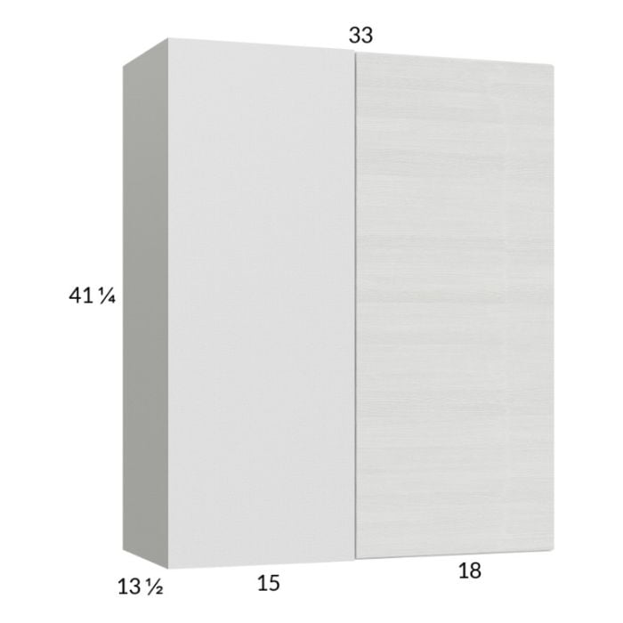 RTA Euro White Grain 33" x 40-1/4" Blind Corner Wall Cabinet