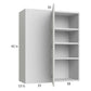 RTA Euro White Grain 33" x 40-1/4" Blind Corner Wall Cabinet with 2 Finished End Panels