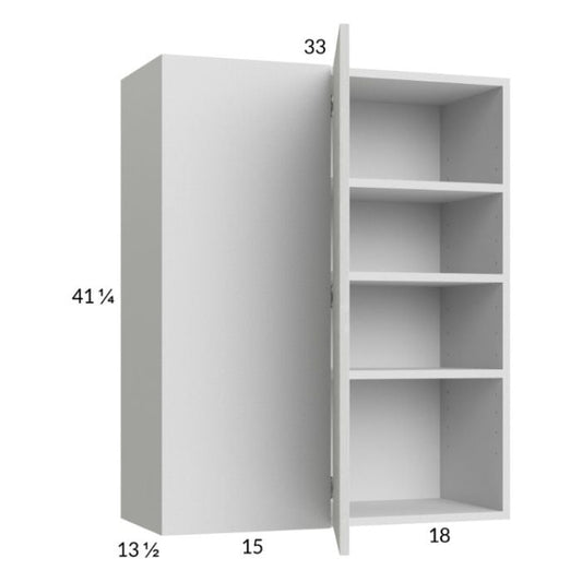 RTA Euro White Grain 33" x 40-1/4" Blind Corner Wall Cabinet with 2 Finished End Panels