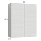RTA Euro White Grain 33" x 40-1/4" Wall Cabinet with 2 Finished End Panels