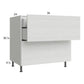 RTA Euro White Grain 36" 2-Drawer Base Cabinet with 1 Inner Drawer and 1 Finished End Panel