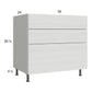 RTA Euro White Grain 36" 3-Drawer Base Cabinet