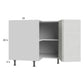 RTA Euro White Grain 36" Corner Base Cabinet with 2 Finished End Panels
