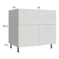 RTA Euro White Grain 36” Farm Sink Base Cabinet
