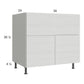 RTA Euro White Grain 36” Farm Sink Base Cabinet with 2 Finished End Panels