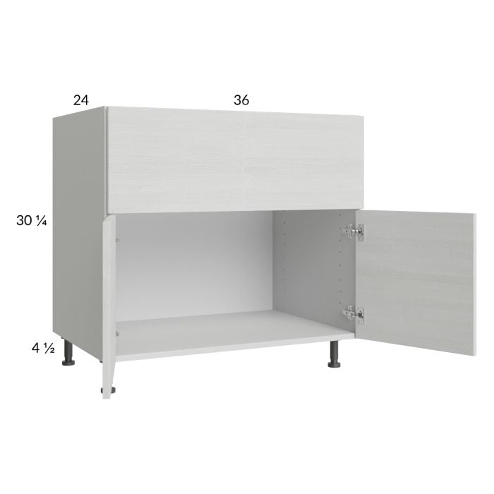 RTA Euro White Grain 36” Farm Sink Base Cabinet
