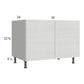 RTA Euro White Grain 36" Full Height Door Desk Base Cabinet