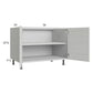 RTA Euro White Grain 36" Full Height Door Desk Base Cabinet with 1 Finished End Panel
