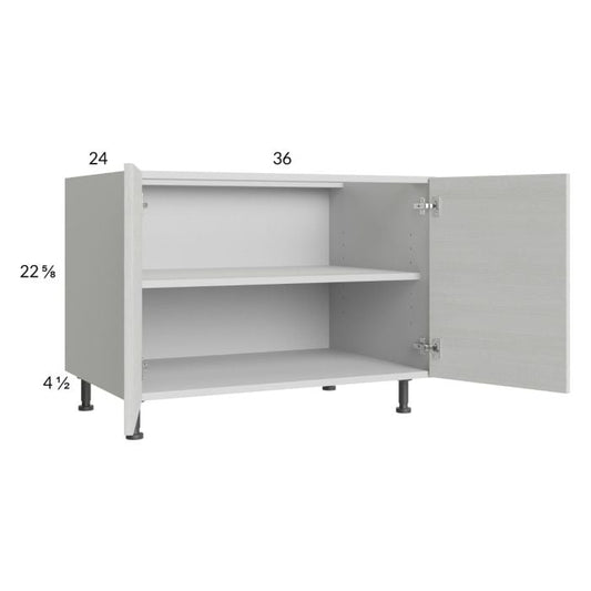 RTA Euro White Grain 36" Full Height Door Desk Base Cabinet