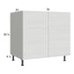 RTA Euro White Grain 36" Full Height Door Sink Base Cabinet