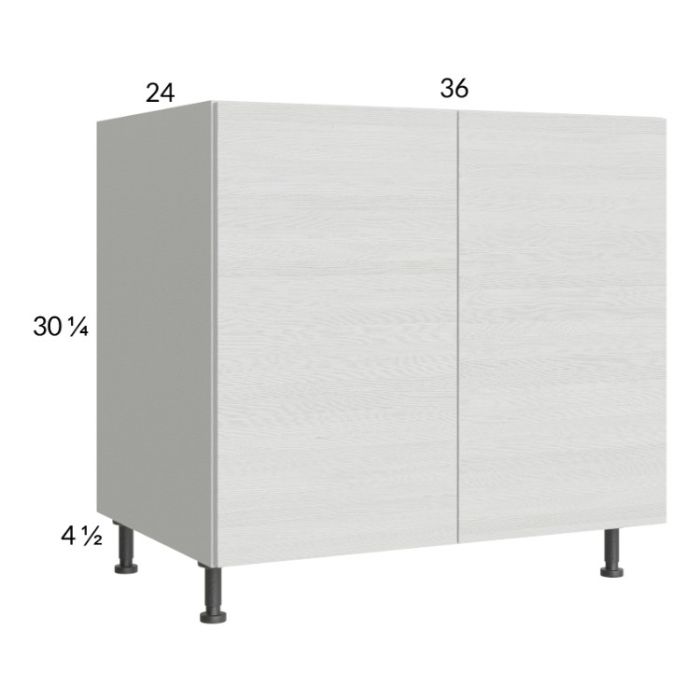 RTA Euro White Grain 36" Full Height Door Sink Base Cabinet