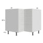 RTA Euro White Grain 36" Lazy Susan Base Cabinet with 1 Finished End Panel