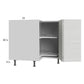RTA Euro White Grain 36" Lazy Susan Base Cabinet