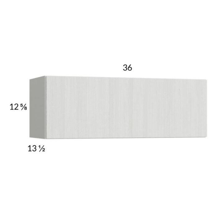 RTA Euro White Grain 36" x 12-5/8" Flip Up Door Wall Cabinet with 1 Finished End Panel
