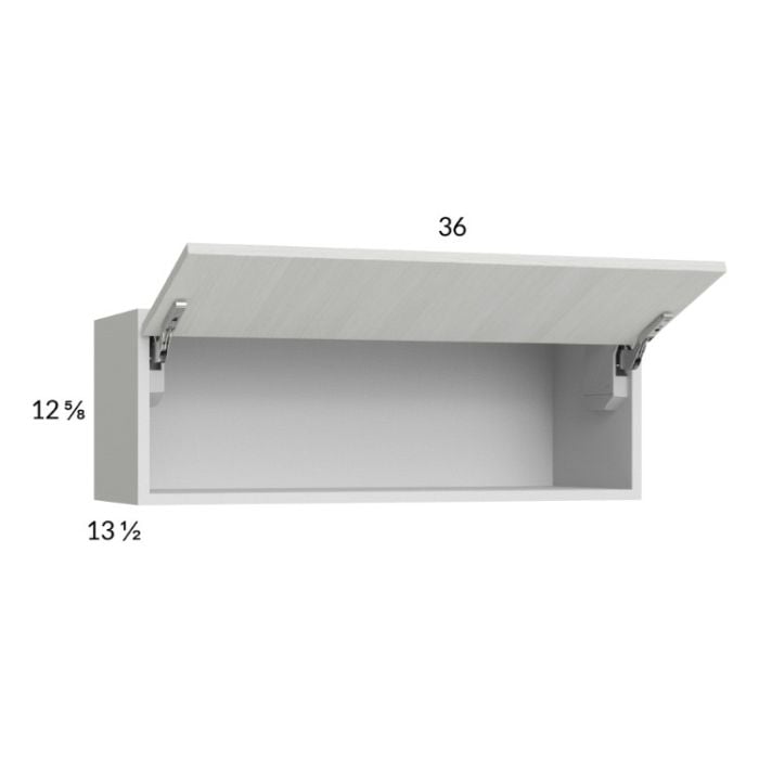 RTA Euro White Grain 36" x 12-5/8" Flip Up Door Wall Cabinet