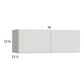 RTA Euro White Grain 36" x 12-5/8" Wall Cabinet