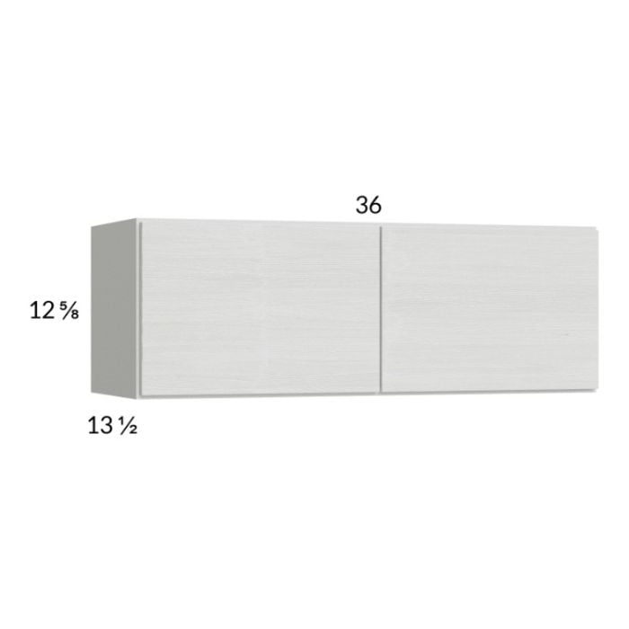 RTA Euro White Grain 36" x 12-5/8" Wall Cabinet with 1 Finished End Panel