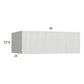 RTA Euro White Grain 36" x 12-5/8" x 24" Flip Up Door Wall Cabinet with 2 Finished End Panels