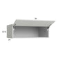 RTA Euro White Grain 36" x 12-5/8" x 24" Flip Up Door Wall Cabinet with 2 Finished End Panels