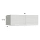 RTA Euro White Grain 36" x 12-5/8" x 24" Wall Cabinet with 1 Finished End Panel