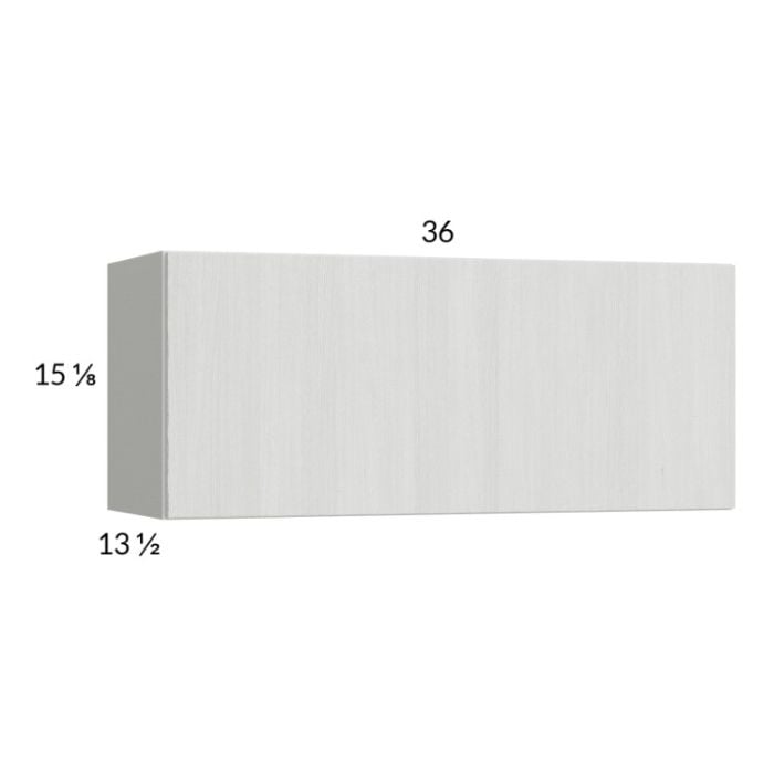 RTA Euro White Grain 36" x 15-1/8" Flip Up Door Wall Cabinet with 2 Finished End Panels