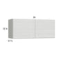 RTA Euro White Grain 36" x 15-1/8" Wall Cabinet with 2 Finished End Panels