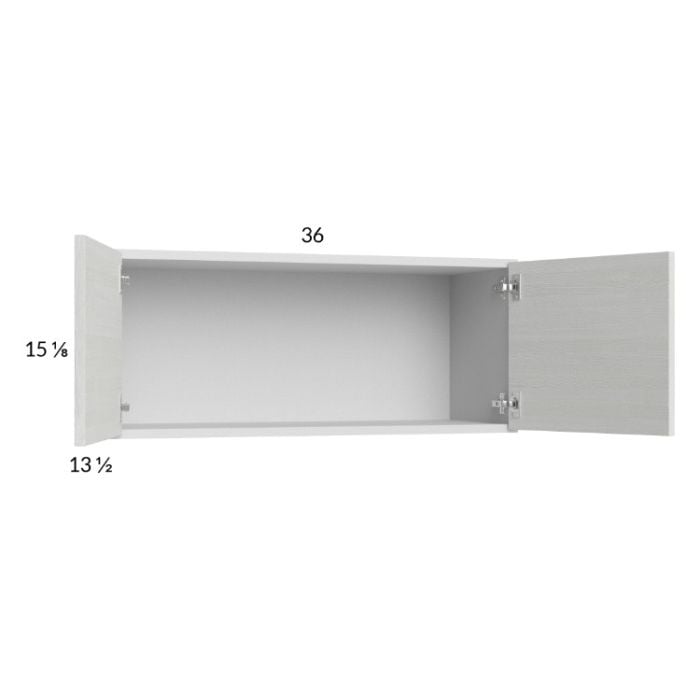 RTA Euro White Grain 36" x 15-1/8" Wall Cabinet