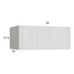 RTA Euro White Grain 36" x 15-1/8" x 24" Flip Up Door Wall Cabinet with 2 Finished End Panels