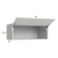 RTA Euro White Grain 36" x 15-1/8" x 24" Flip Up Door Wall Cabinet