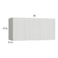 RTA Euro White Grain 36" x 17-5/8" Flip Up Door Wall Cabinet