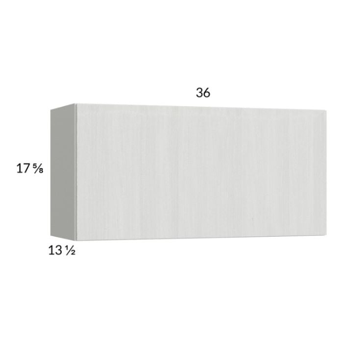 RTA Euro White Grain 36" x 17-5/8" Flip Up Door Wall Cabinet with 1 Finished End Panel