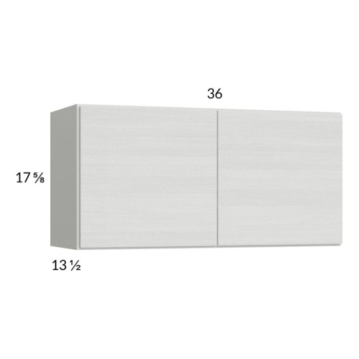 RTA Euro White Grain 36" x 17-5/8" Wall Cabinet with 1 Finished End Panel