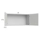 RTA Euro White Grain 36" x 17-5/8" Wall Cabinet with 1 Finished End Panel