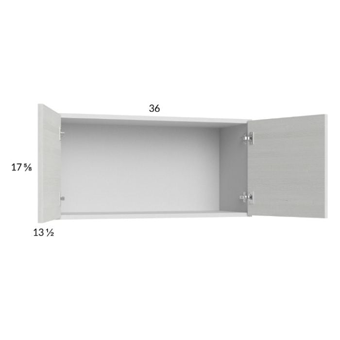 RTA Euro White Grain 36" x 17-5/8" Wall Cabinet with 2 Finished End Panels