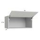 RTA Euro White Grain 36" x 17-5/8" x 24" Flip Up Door Wall Cabinet with 2 Finished End Panels