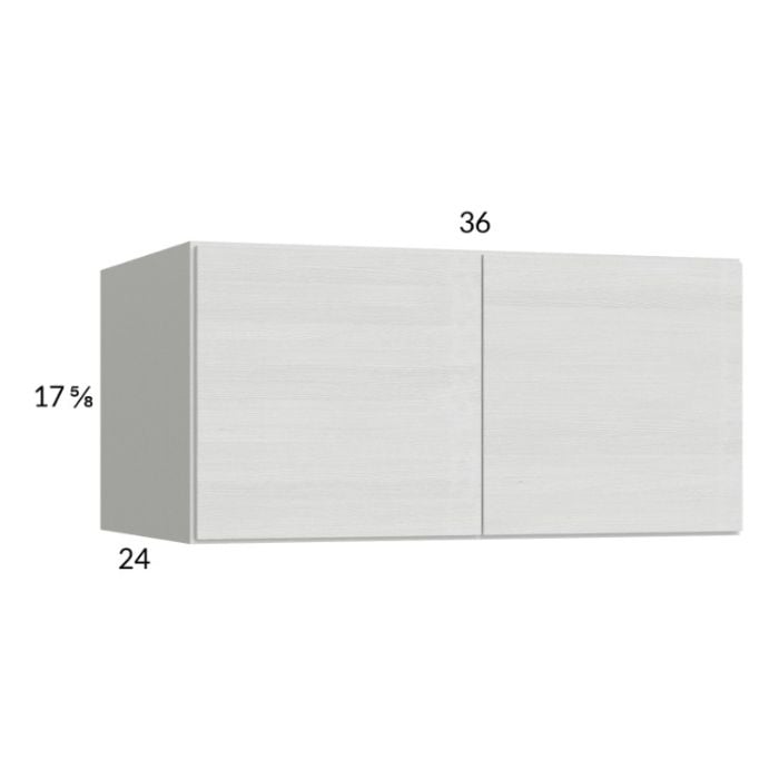 RTA Euro White Grain 36" x 17-5/8" x 24" Wall Cabinet with 2 Finished End Panels
