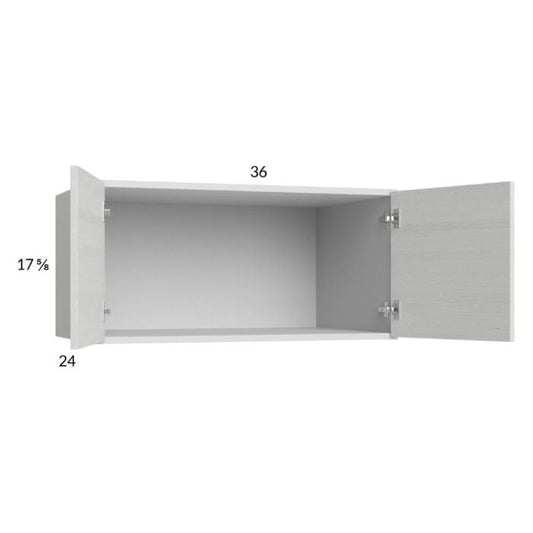 RTA Euro White Grain 36" x 17-5/8" x 24" Wall Cabinet