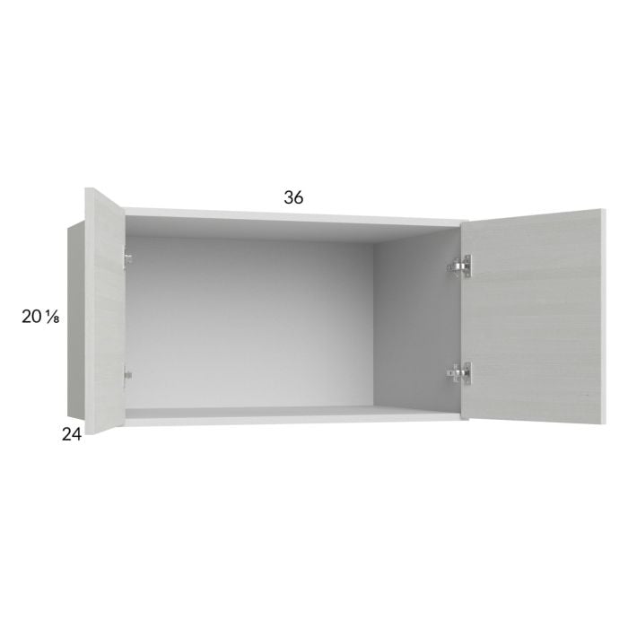 RTA Euro White Grain 36" x 20" x 24" Wall Cabinet