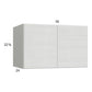 RTA Euro White Grain 36" x 22-5/8" x 24" Wall Cabinet with 1 Finished End Panel
