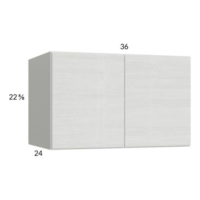 RTA Euro White Grain 36" x 22-5/8" x 24" Wall Cabinet with 1 Finished End Panel
