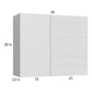 RTA Euro White Grain 36" x 30-1/4" Blind Corner Wall Cabinet
