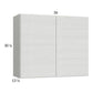 RTA Euro White Grain 36" x 30-1/4" Wall Cabinet with 2 Finished End Panels