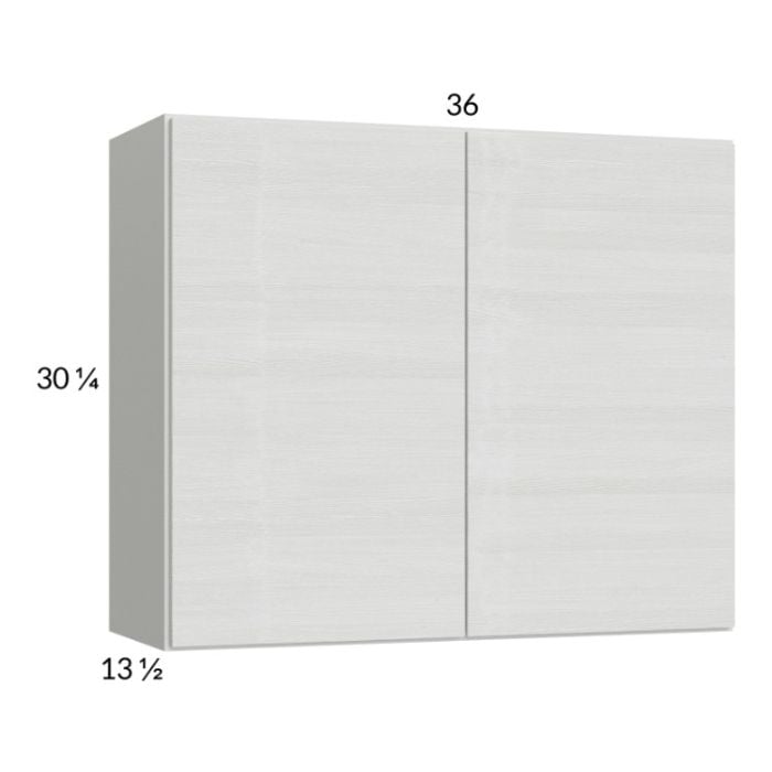 RTA Euro White Grain 36" x 30-1/4" Wall Cabinet with 2 Finished End Panels