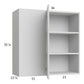 RTA Euro White Grain 36" x 35-1/4" Blind Corner Wall Cabinet with 2 Finished End Panels