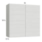 RTA Euro White Grain 36" x 35-1/4" Wall Cabinet with 2 Finished End Panels